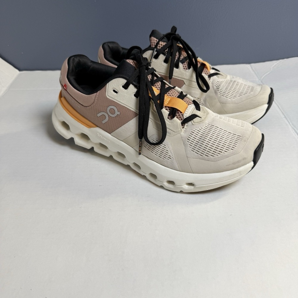 On Cloudrunner 2 Womens 8.5 Pearl Tangerine Running Shoes 3WE10133196 Sneakers